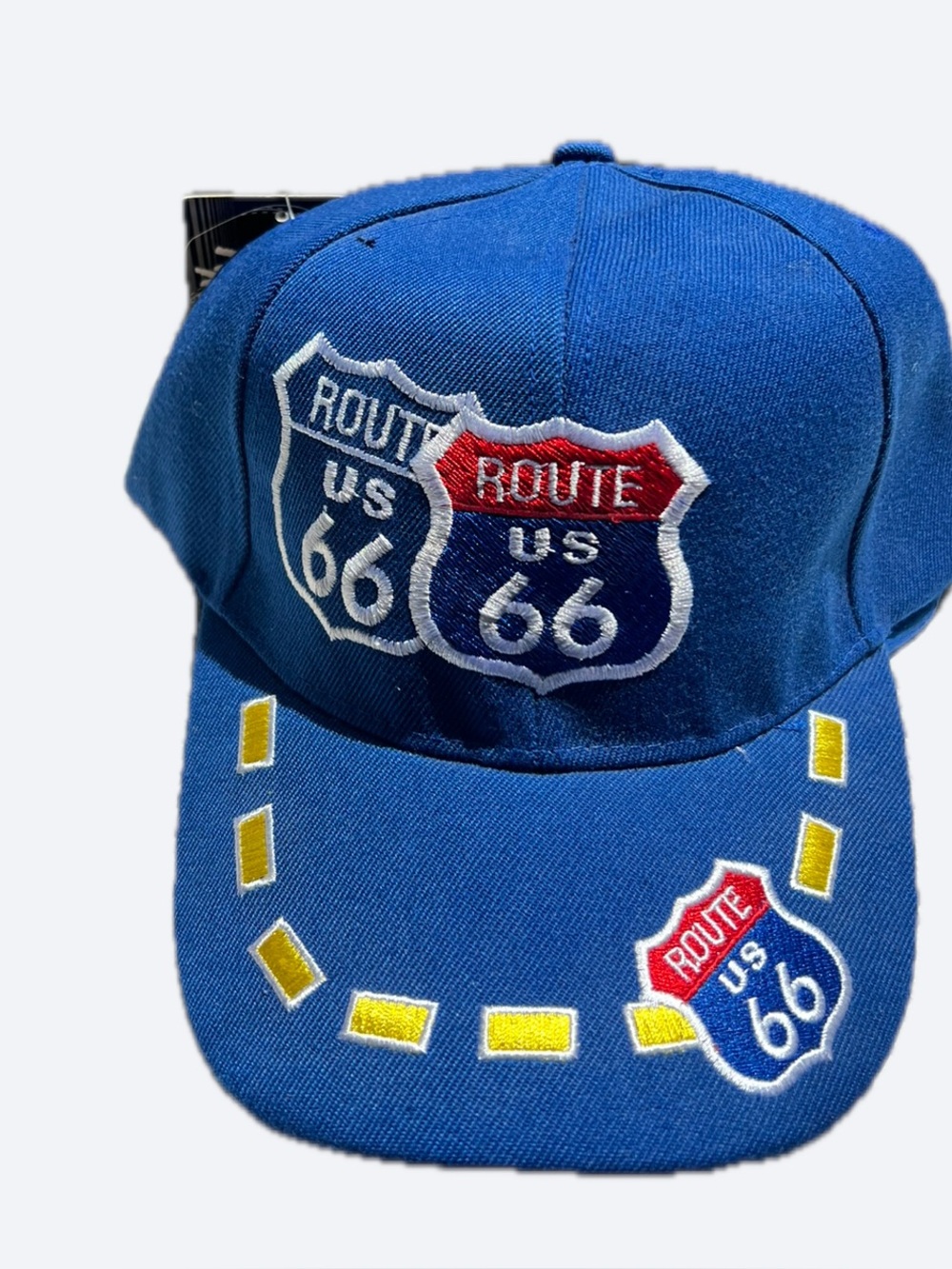 Blue Route 66 Baseball Cap
